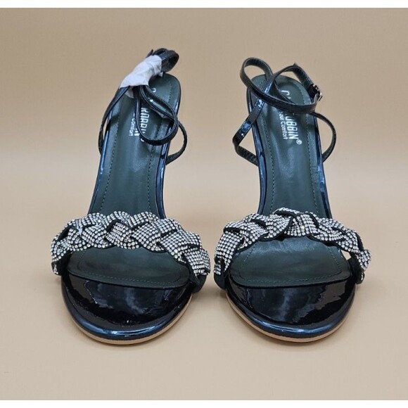Cape Robbin Evans Teal/Silver Rhinestone Stiletto Heels – Size 8 (New in Box) - Picture 2 of 5